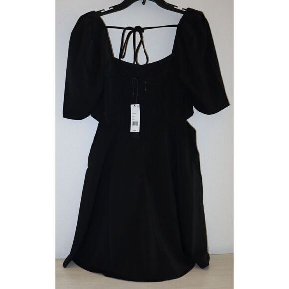 Lucy Paris BL-DR8040 Women's Sz Small Black Venice Cut-Out Short Mini Dress $88 - Picture 2 of 12